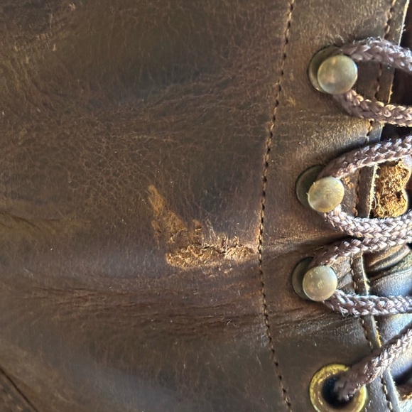 Justin Roper Brown Leather Kiltie Lace Up Boots Mens 7 | Women’s 8.5 - Picture 8 of 15